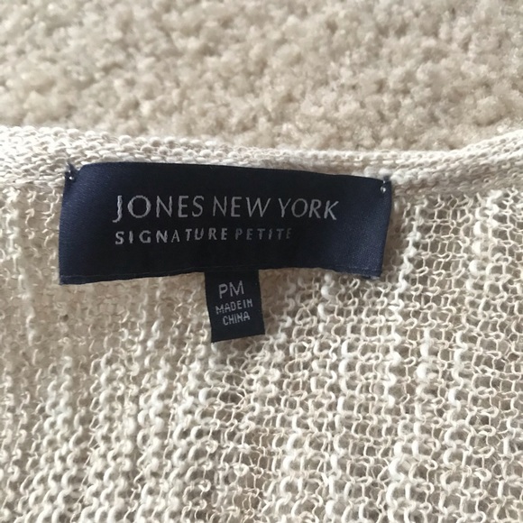 Top, Knitted BNWT Jones New York Beige - Picture 4 of 6